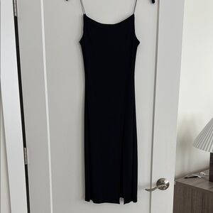 Black spaghetti strap with high thigh slit Joah Brown